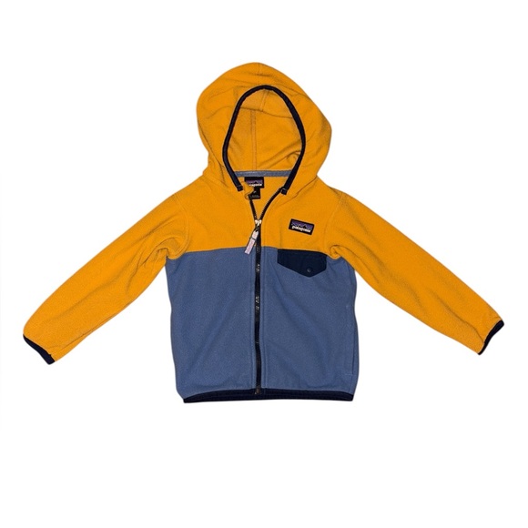 Patagonia Other - Patagonia Mustard yellow blue Fleece Jacket 2t